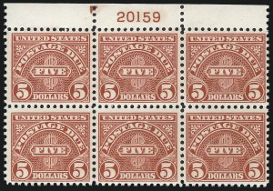 Sale 1003, Lot 5413, United States Postage Due Issues (Blocks and Plate Blocks, Scott J67-J104)