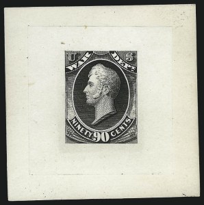 Sale 1003, Lot 5438, War Department Issues (Essays and Proofs)