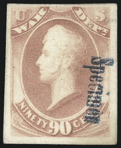 Sale 1003, Lot 5450, War Department Issues (Essays and Proofs)