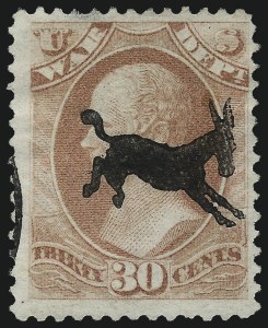 Sale 1003, Lot 5497, War Department Issues (Fancy and Kicking Mule Cancellations)