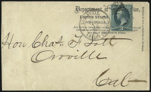 Sale 1003, Lot 5502, War Department Issues (Fancy and Kicking Mule Cancellations)