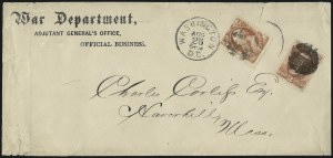 Sale 1003, Lot 5514, War Department Issues (Covers: Stampless and 1c-15c Values)