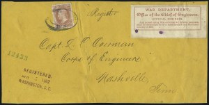 Sale 1003, Lot 5515, War Department Issues (Covers: Stampless and 1c-15c Values)