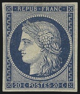 Sale 1003, Lot 5699, Foreign Stamps and Covers (France: Scott 1-12)