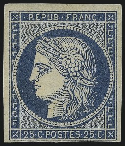 Sale 1003, Lot 5700, Foreign Stamps and Covers (France: Scott 1-12)