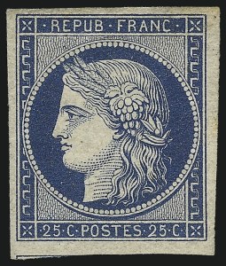 Sale 1003, Lot 5701, Foreign Stamps and Covers (France: Scott 1-12)
