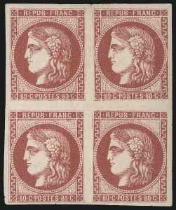 Sale 1003, Lot 5801, Foreign Stamps and Covers (France: Scott 29-48)