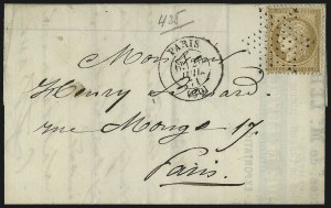 Sale 1003, Lot 5805, Foreign Stamps and Covers (France: Scott 49-87)