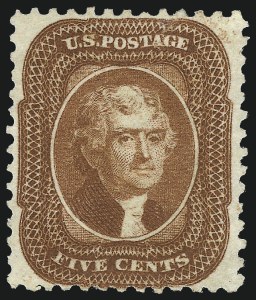 Sale 983, Lot 36, 1875 Reprint of 1857-60 Issue