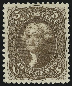 Sale 983, Lot 72, 1875 Re-Issue of 1861-66 Issue