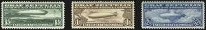 Sale 984, Lot 1054, Air Post Graf Zeppelin Issue (Scott C13-C15)