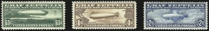Sale 984, Lot 1055, Air Post Graf Zeppelin Issue (Scott C13-C15)