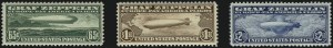 Sale 984, Lot 1062, Air Post Graf Zeppelin Issue (Scott C13-C15)