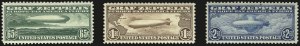 Sale 984, Lot 1066, Air Post Graf Zeppelin Issue (Scott C13-C15)