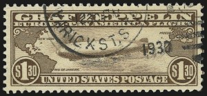 Sale Number 984, Lot Number 1075, Air Post Graf Zeppelin Issue (Scott C13-C15) Sale Number 984, Lot Number 1075, Air Post Graf Zeppelin Issue (Scott C13-C15)
