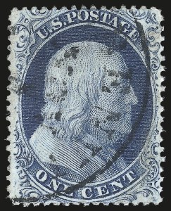 Sale 984, Lot 115, 1c 1857-60 Issue (Scott 18-24)