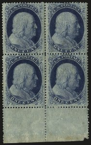 Sale 984, Lot 131, 1c 1857-60 Issue (Scott 18-24)