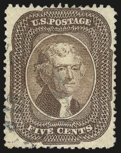 Sale 984, Lot 160, 3c-5c 1857-60 Issue (Scott 25-30A)