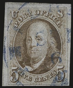 Sale 984, Lot 17, 1847 Issue (Scott 1-2)