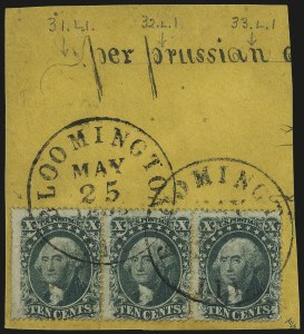 Sale 984, Lot 174, 10c 1857-60 Issue (Scott 31-35)