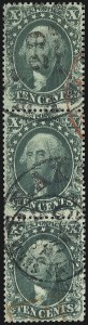 Sale 984, Lot 177, 10c 1857-60 Issue (Scott 31-35)