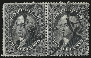Sale 984, Lot 184, 12c 1857-60 Issue (Scott 36-36B)