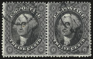 Sale 984, Lot 185, 12c 1857-60 Issue (Scott 36-36B)