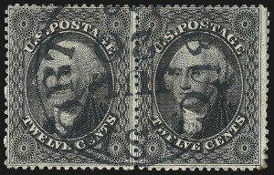 Sale 984, Lot 186, 12c 1857-60 Issue (Scott 36-36B)
