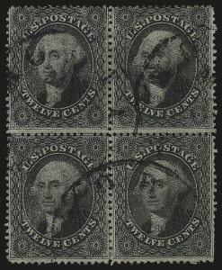 Sale 984, Lot 188, 12c 1857-60 Issue (Scott 36-36B)