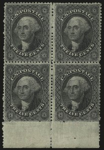 Sale 984, Lot 192, 12c 1857-60 Issue (Scott 36-36B)