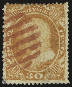 Sale 984, Lot 218, 24c-90c 1860 Issue (Scott 37-39)