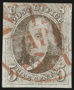 Sale 984, Lot 22, 1847 Issue (Scott 1-2)