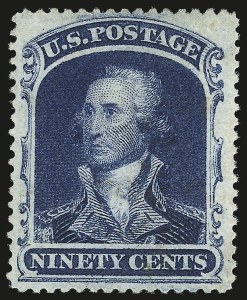 Sale 984, Lot 221, 24c-90c 1860 Issue (Scott 37-39)