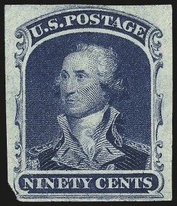 Sale 984, Lot 225, 24c-90c 1860 Issue (Scott 37-39)