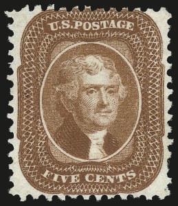 Sale 984, Lot 245, 1875 Reprint of 1857-60 Issue (Scott 40-47)