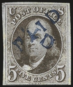 Sale 984, Lot 26, 1847 Issue (Scott 1-2)