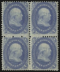Sale 984, Lot 271, 1861-66 Issue (Scott 63-68)