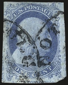 Sale 984, Lot 49, 1c 1851-56 Issue (Scott 5-9)