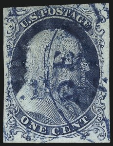 Sale 984, Lot 50, 1c 1851-56 Issue (Scott 5-9)