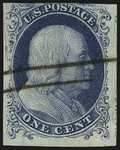 Sale 984, Lot 51, 1c 1851-56 Issue (Scott 5-9)