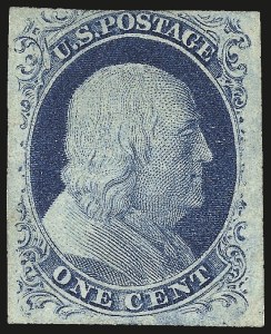 Sale 984, Lot 54, 1c 1851-56 Issue (Scott 5-9)