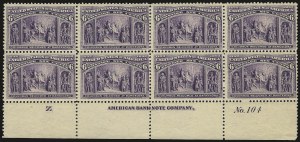 Sale 984, Lot 548, 1893 Columbian Issue (1c thru 8c, Scott 230-236)
