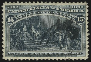 Sale Number 984, Lot Number 553, 1893 Columbian Issue (10c thru $1.00, Scott 237-241)
