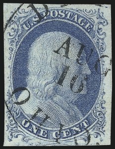 Sale 984, Lot 56, 1c 1851-56 Issue (Scott 5-9)