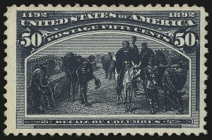Sale 984, Lot 560, 1893 Columbian Issue (10c thru $1.00, Scott 237-241)