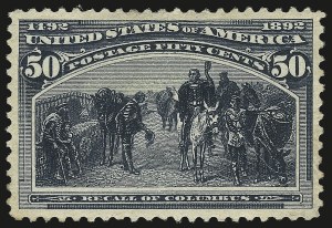 Sale 984, Lot 561, 1893 Columbian Issue (10c thru $1.00, Scott 237-241)