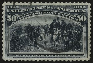 Sale 984, Lot 564, 1893 Columbian Issue (10c thru $1.00, Scott 237-241)