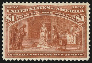 Sale 984, Lot 571, 1893 Columbian Issue (10c thru $1.00, Scott 237-241)
