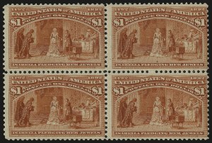 Sale 984, Lot 573, 1893 Columbian Issue (10c thru $1.00, Scott 237-241)