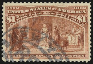 Sale Number 984, Lot Number 575, 1893 Columbian Issue (10c thru $1.00, Scott 237-241) Sale Number 984, Lot Number 575, 1893 Columbian Issue (10c thru $1.00, Scott 237-241)